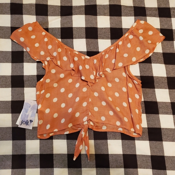 NWT | Junior's ruffle and tie crop top - Picture 4 of 4